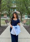 Zaina Ahmed stands outside on the Downers Grove Campus
