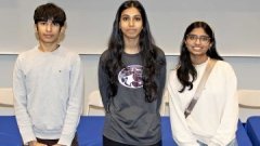 three finalists for Brain Bee