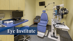 Exam room at the Midwestern University Eye Institute in Glendale, AZ.