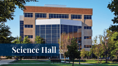 Exterior view of the Science Hall building at the Midwestern University Downers Grove, IL campus.
