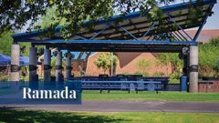 The open air ramada on the Midwestern University Glendale Campus.