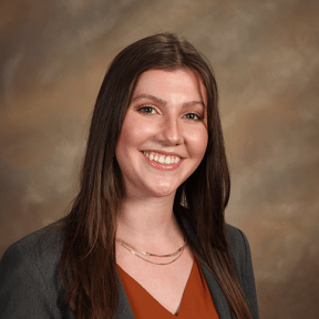 Student posing for headshot