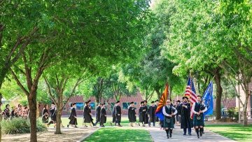 Graduation procession.