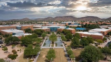 Aerial photo of the Glendale campus