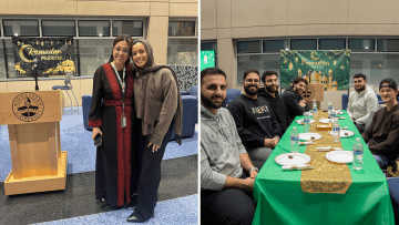 Faculty and students at Iftar Dinner