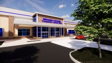 Artistic rendering of animal clinic