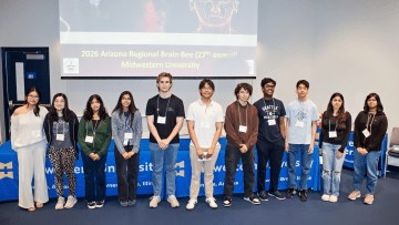 Student finalists for the 2026 Arizona Regional Brain Bee held at Midwestern University on February 18, 2026