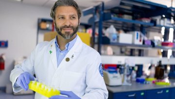 Dr. Scheetz in lab