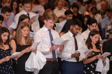 CCOM studnets read oath