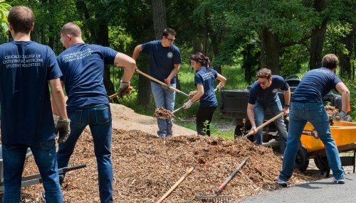 CCOM students volunteering in the community