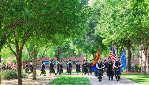 Graduation procession.