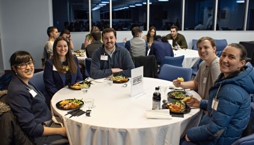 CCOM students attend a dinner to celebrate their military residency matches.