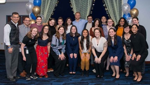 Student group gathered for Student Leader Recognition Night