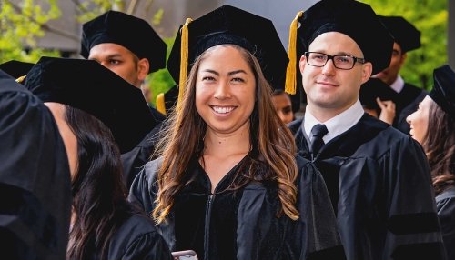 students at graduation