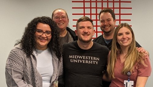 Reem Darwish (CCOM ’26), Cameron Braz (CCOM ’25), Jordan Barry (CCOM ’25), Alyssa Bowen (CCOM ’26), and Ryan Schultz (CCOM ’24).