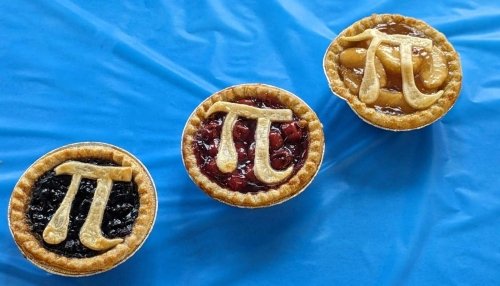 Pies with the Pi symbol baked on top.