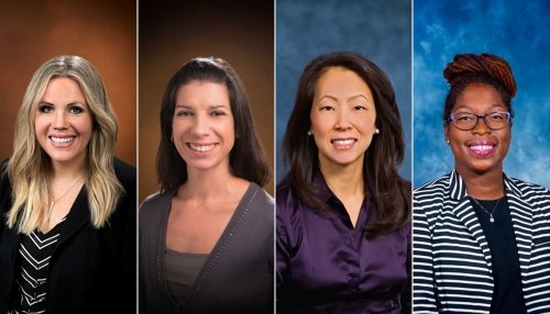 Faculty members Ms. Edwards, Dr. Kroleski, Dr. Wang, and Dr. Wright.