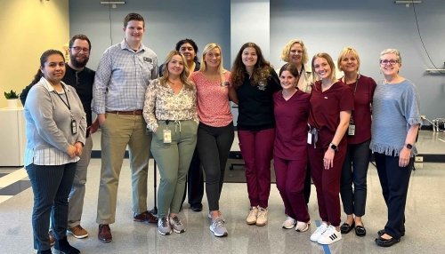 Physical therapy and speech-language pathology students at the Parkinson's Health Fair.