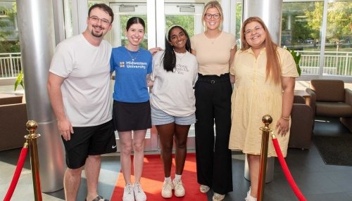College Tour Premiere students in group photo.