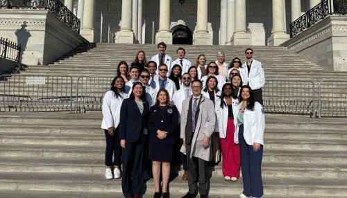 CCOM students pose on Capitol Hill