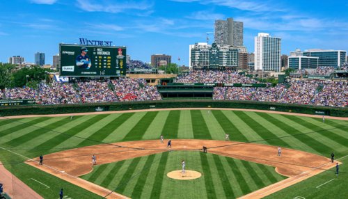 Wrigley Field ballpark in Chicago, IL.