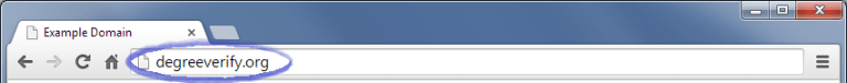degreeverify url in the browser