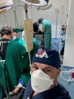 Bryan Tune in the operating room.