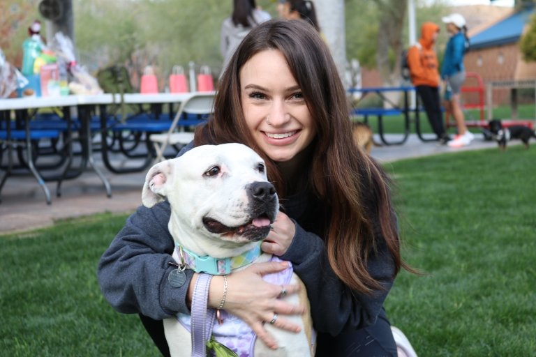 Students had a chance to participate in the PupStrut with their dogs.