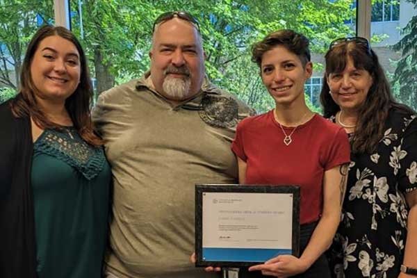 Darby Needy with her family.