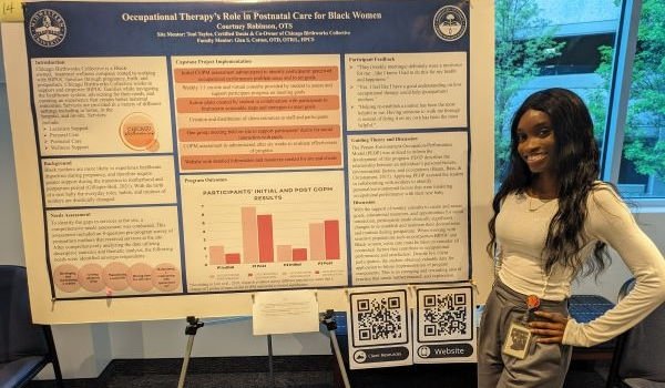 Courtney Robinson presents her capstone project.