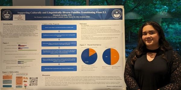 Elizabeth Arriola presents her capstone project.