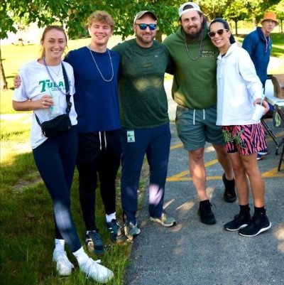 This group was part of 60 participants at the suicide prevention walk.