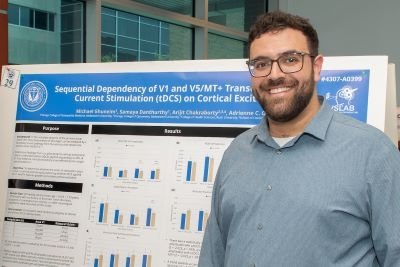 Michael Ghuneim (CCOM ’27) stands by his poste