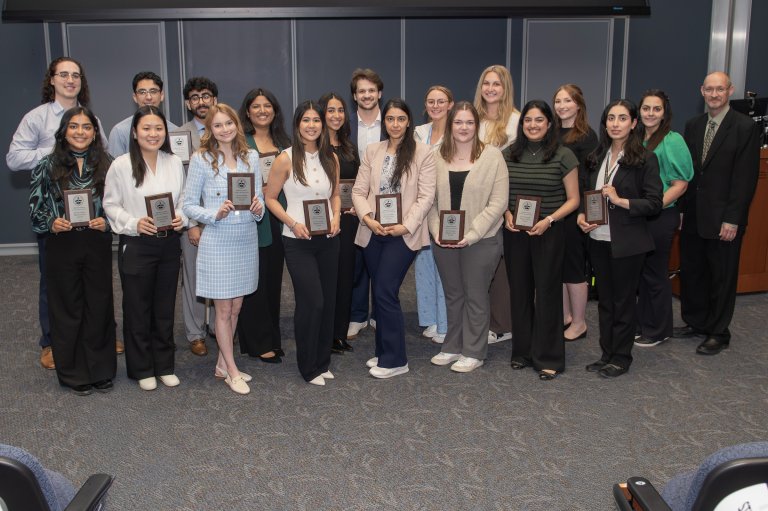Group photo of poster winners